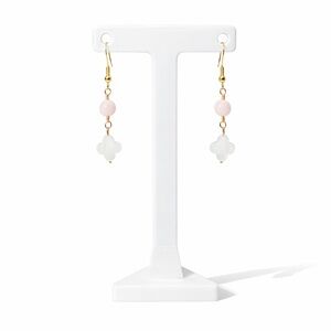 Peach Moonstone and MOP Earrings